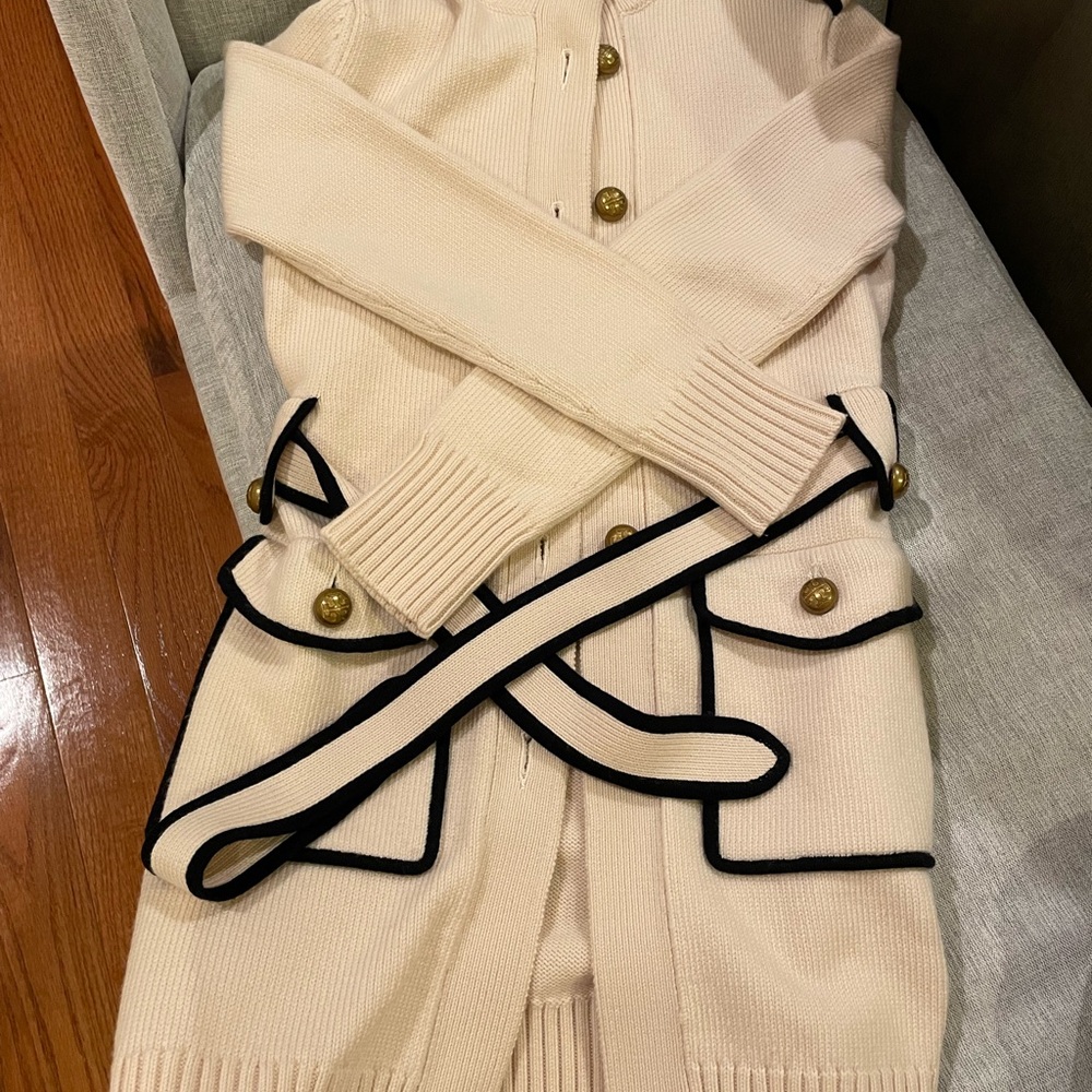 Tory Burch Cream Knit Cardigan